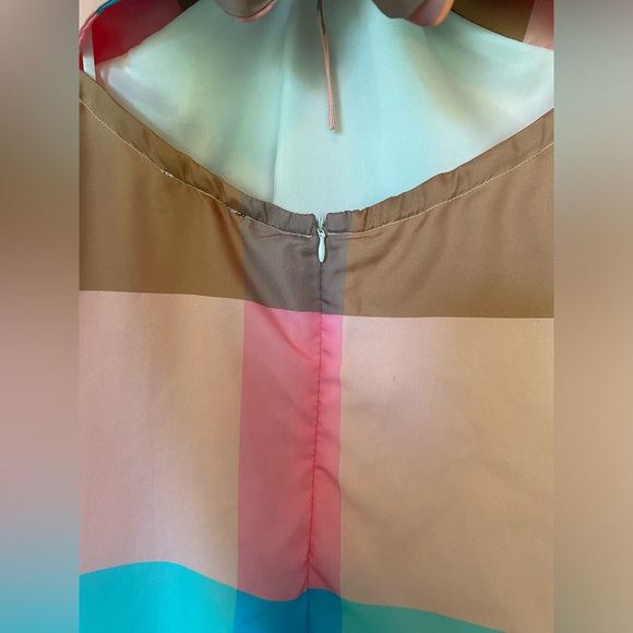 NWOT Colorblock Halter Maxi - Picture 3 of 7